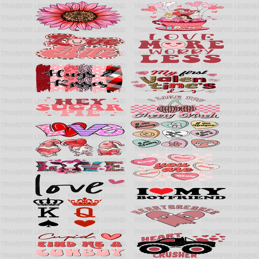 Valentine's Premade Gang sheet - 20 PCS 10 INCH - transferlegend