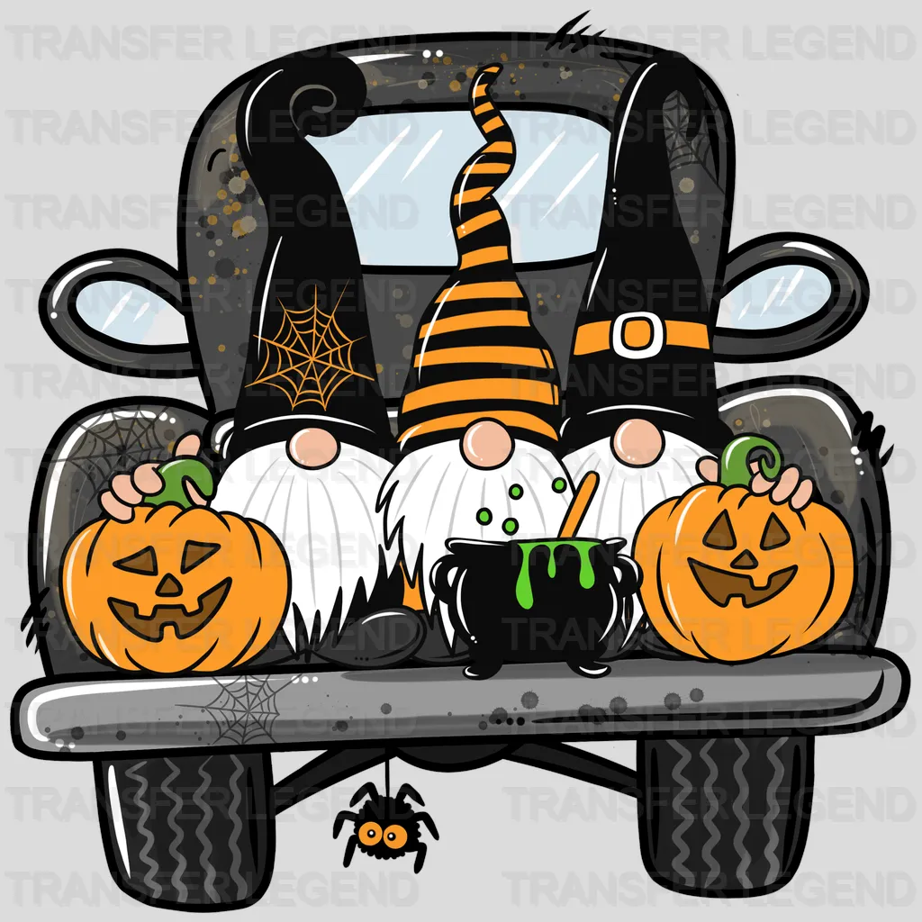 Gnomies Halloween Truck Design - DTF heat transfer - transferlegend