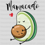 Mamacado pregnant mom cursive text Design - DTF heat transfer - transferlegend