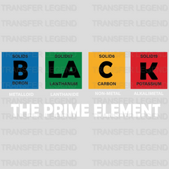 B LA C K The Prime Element - BLM design DTF heat transfer - transferlegend