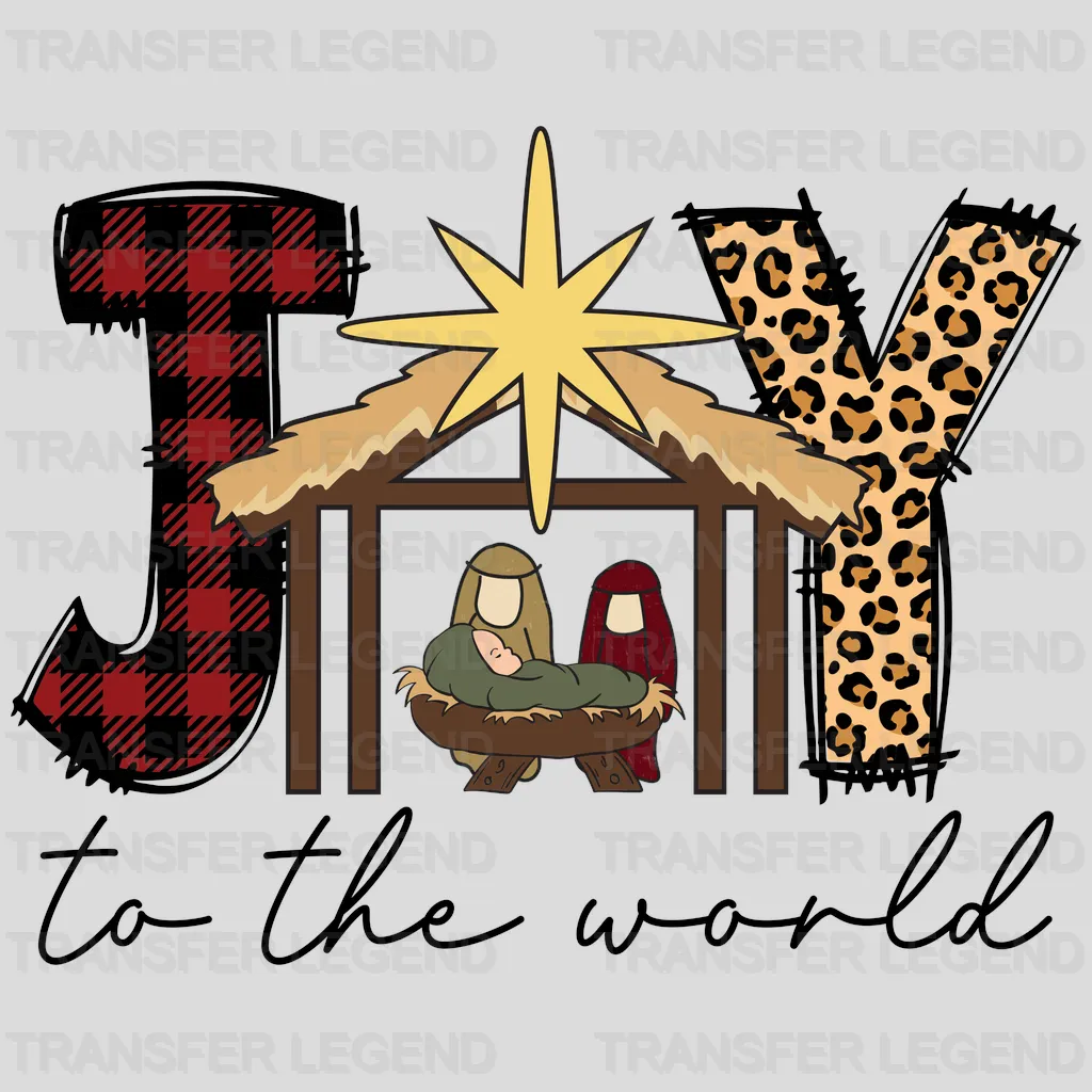 JOY TO THE WORLD, Christmas Design - DTF heat transfer - transferlegend