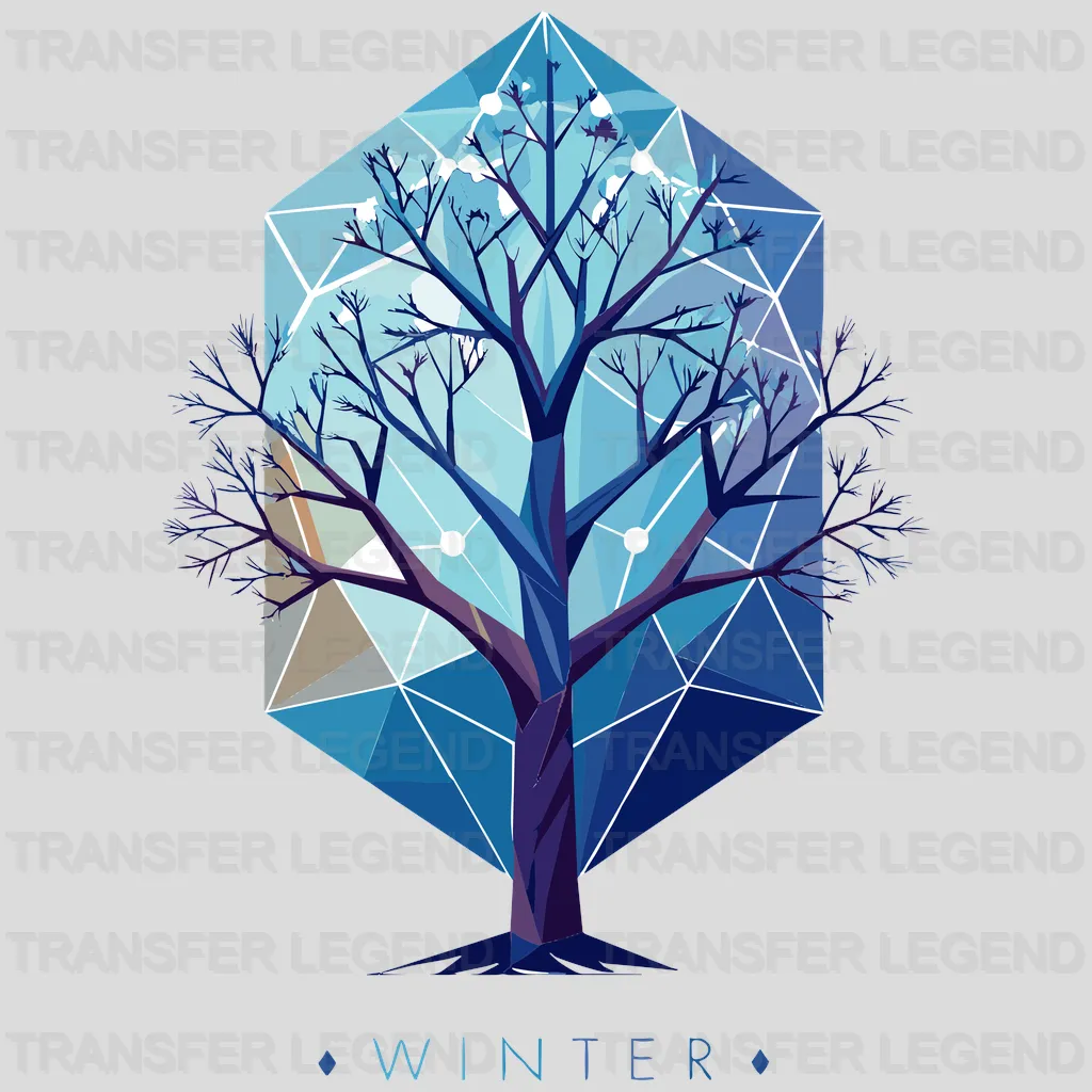 Diamant Tree Winter Design - DTF Heat Transfers - transferlegend