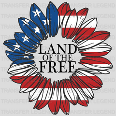 Land of The Free Sunflower DTF Transfer - transferlegend