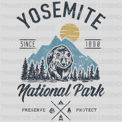 Vintage Retro Yosemite National Park Hiking Design - DTF heat transfer - transferlegend