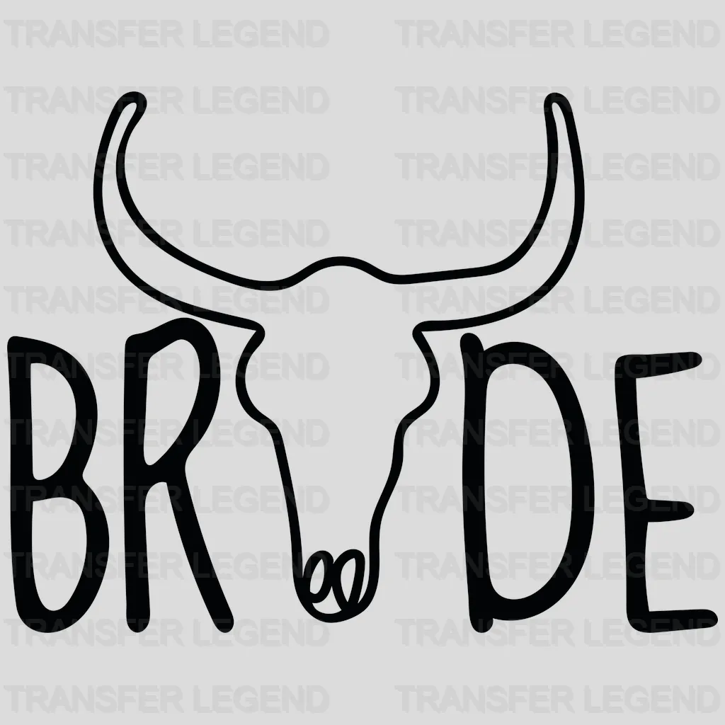 Cow Skull Bride design- DTF heat transfer - transferlegend