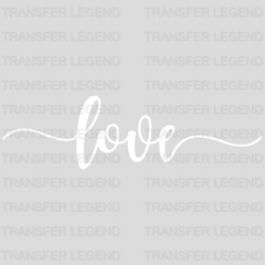 Black & White Love Valentine's Day Design - DTF heat transfer - transferlegend