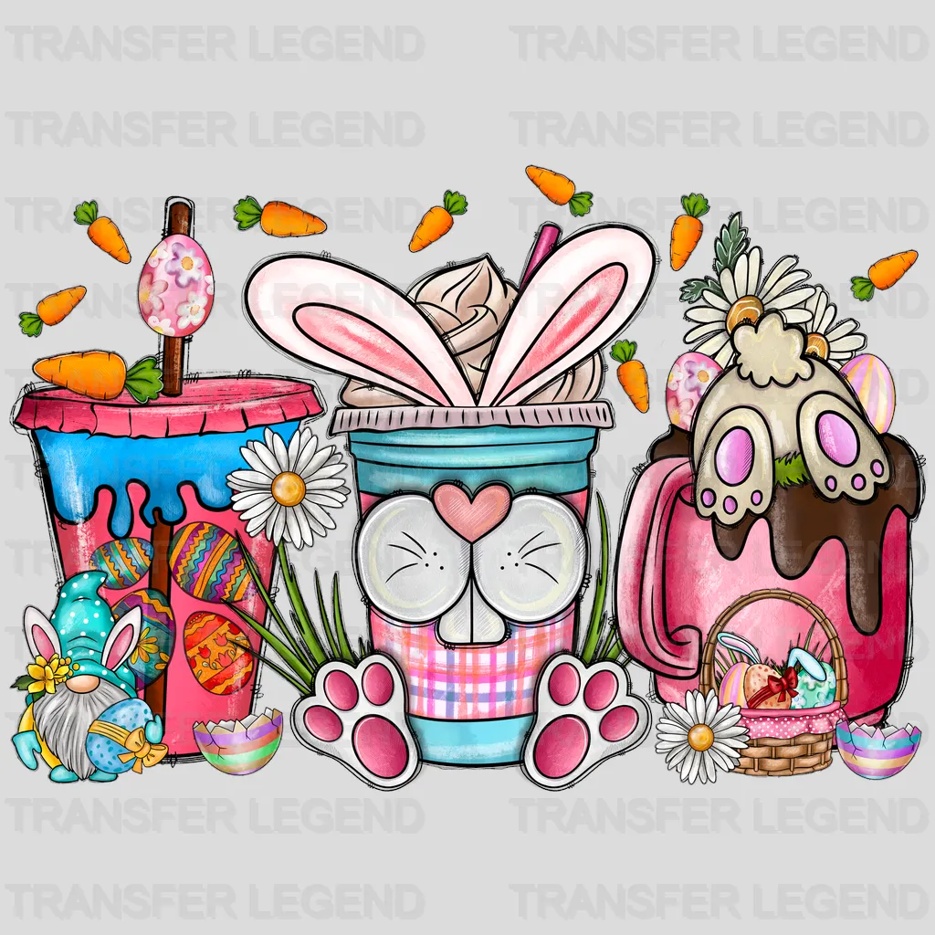 Cups Easter Design - DTF heat transfer - transferlegend