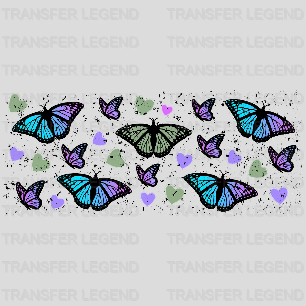 Butterflies UV DTF Transfer Cup Wrap UV DTF Sticker - transferlegend