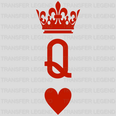 King and Queen - Spades and Heart Couple Matching Design - DTF heat transfer - transferlegend