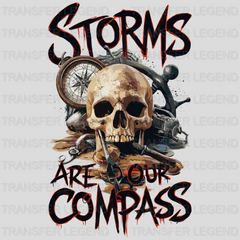 Storms Are Our Compass Pirate Design - DTF Heat Transfer - transferlegend