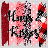 Hugs & Kisses Valentine's Day Design - DTF heat transfer - transferlegend