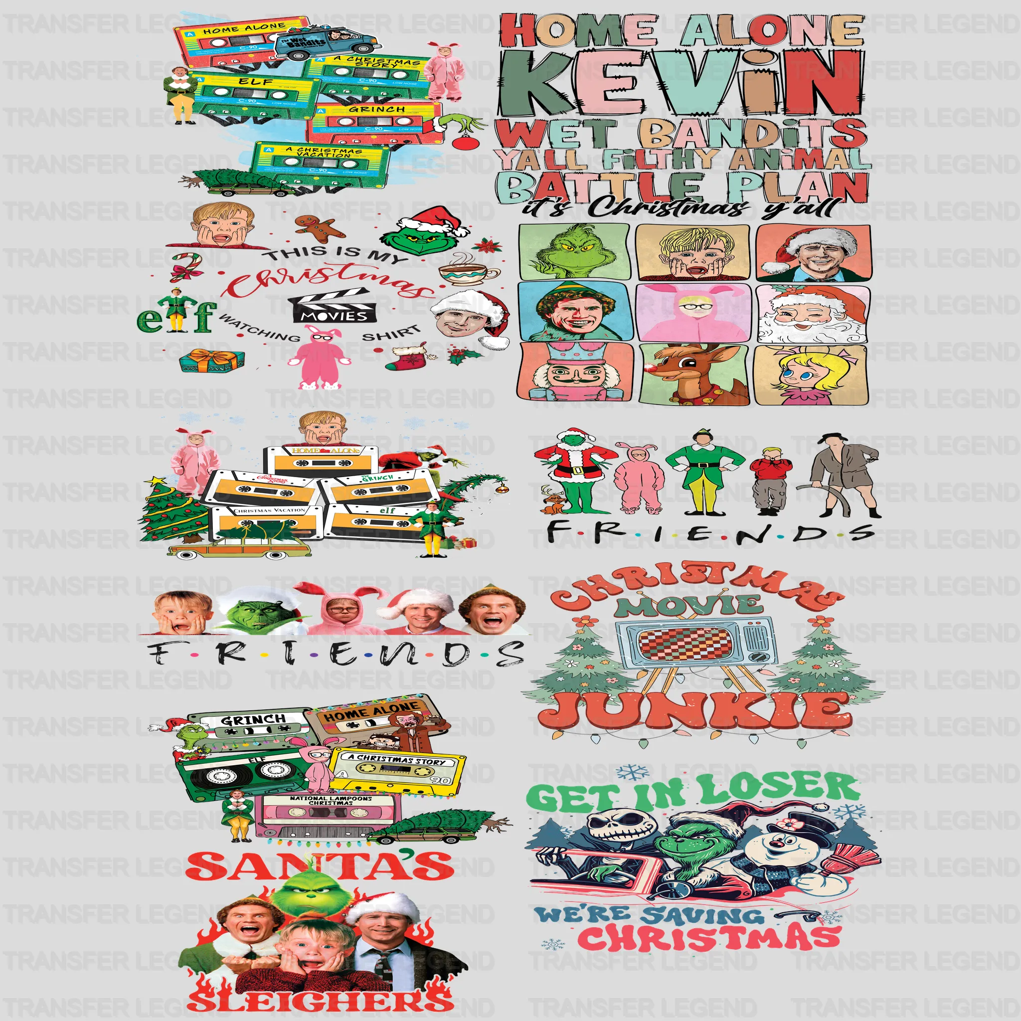 Christmas Premade Gang sheet-22X60 - transferlegend