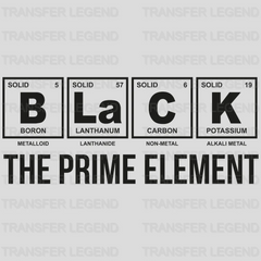 Black The Prime Element design- DTF heat transfer - transferlegend