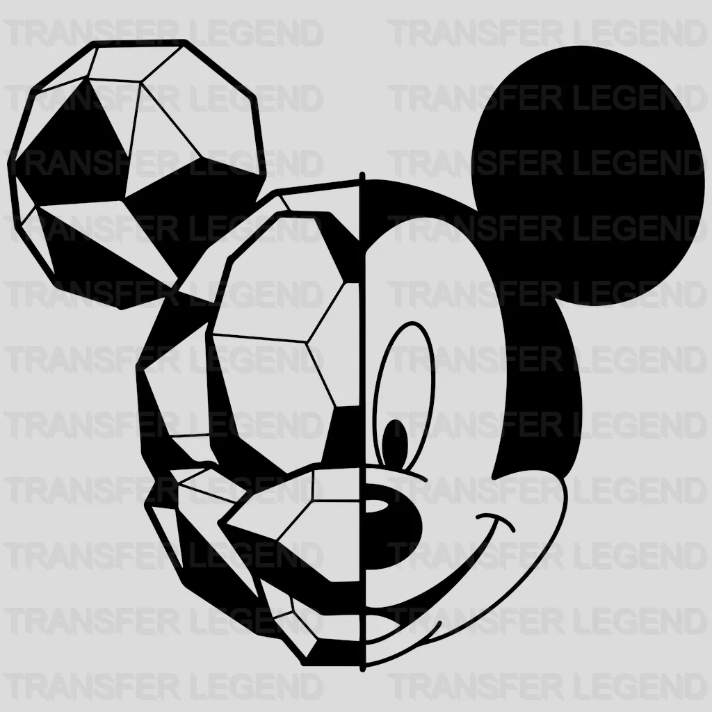 Mickey And Minnie Head Design - DTF heat transfer - transferlegend