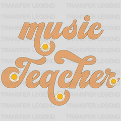 Music Teacher Flower Design - DTF heat transfer - transferlegend