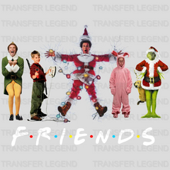 FRIENDS, Christmas Design, Dtf Heat Transfer - transferlegend