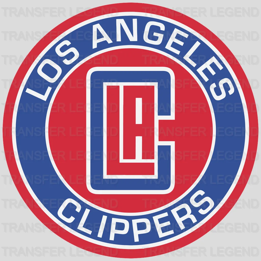 Los Angeles Clippers Circle Badge Logo NBA Design - DTF Heat Transfer