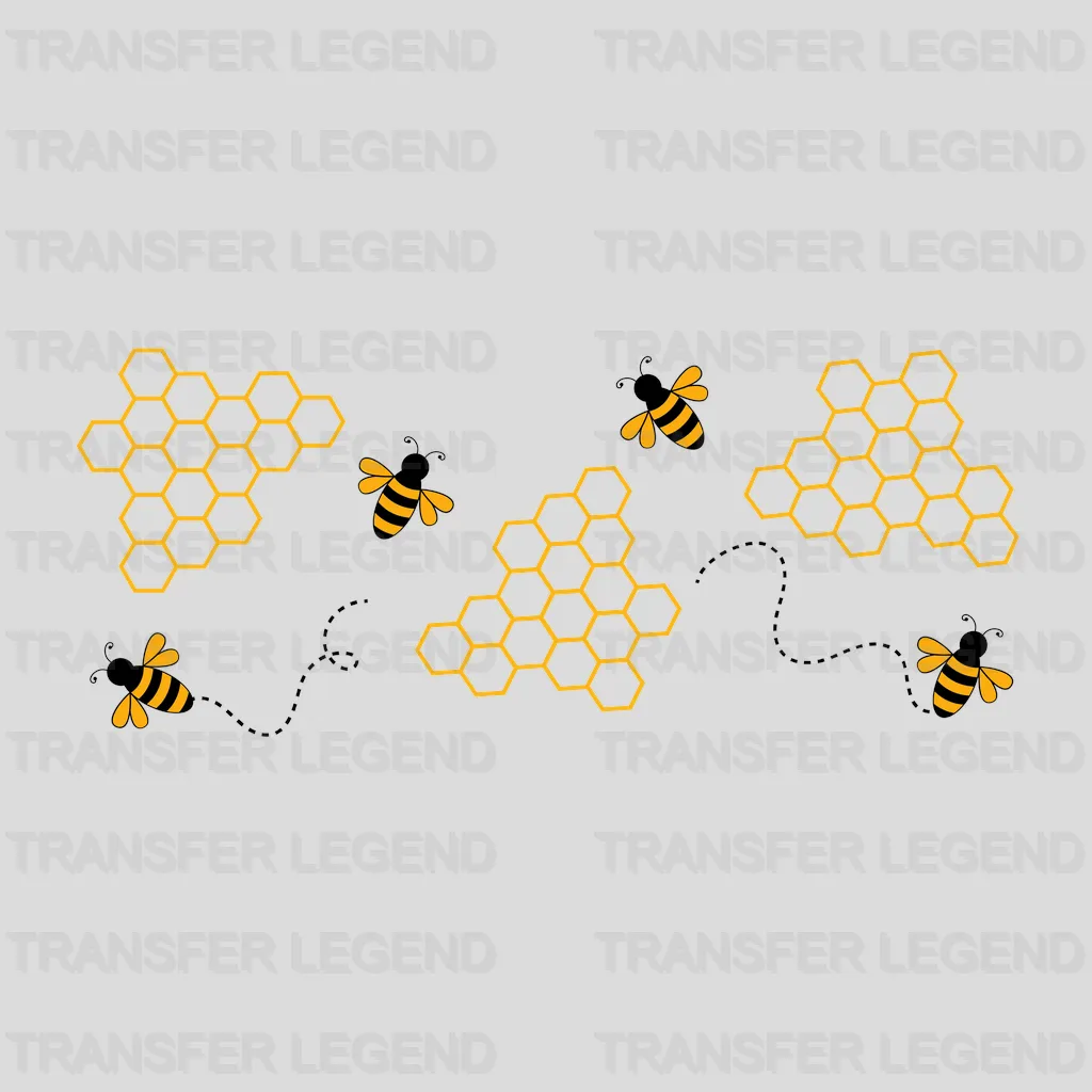 Some Bees Around Some Beehives UV DTF Transfer Cup Wrap UV DTF Sticker - transferlegend