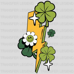 Clovers and Lightning Bolt St. Patrick's Day Design - transferlegend