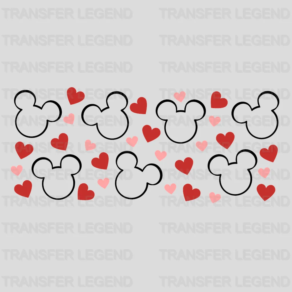 Mickey Hearts UV DTF Transfer Cup Wrap UV DTF Sticker - transferlegend