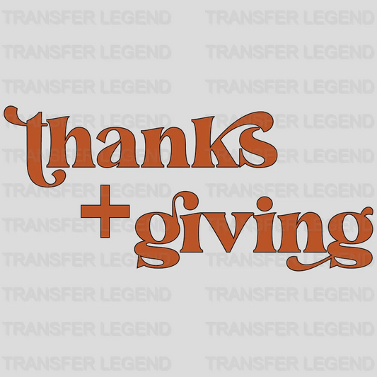 Thanks Plus Giving Design - DTF heat transfer - transferlegend