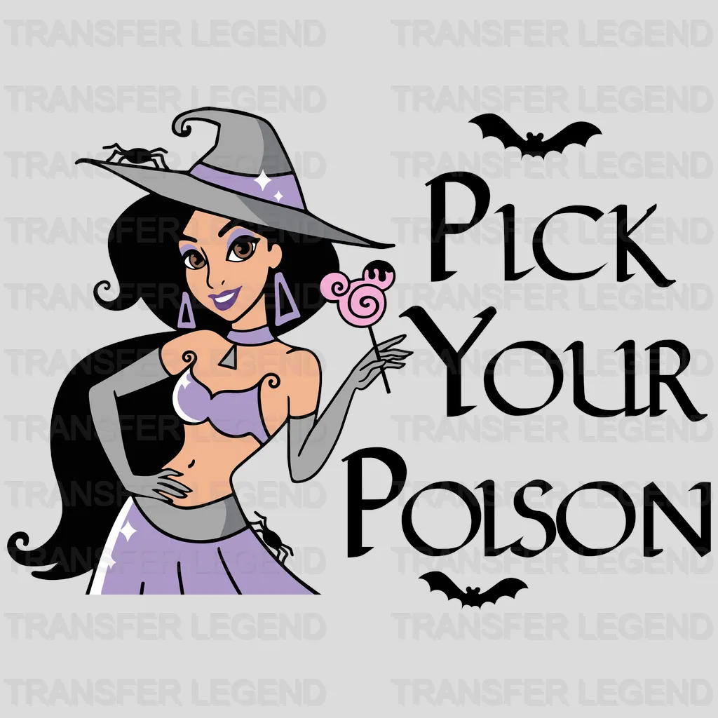 Disney Princess Pick Your Poison Design - DTF heat transfer - transferlegend