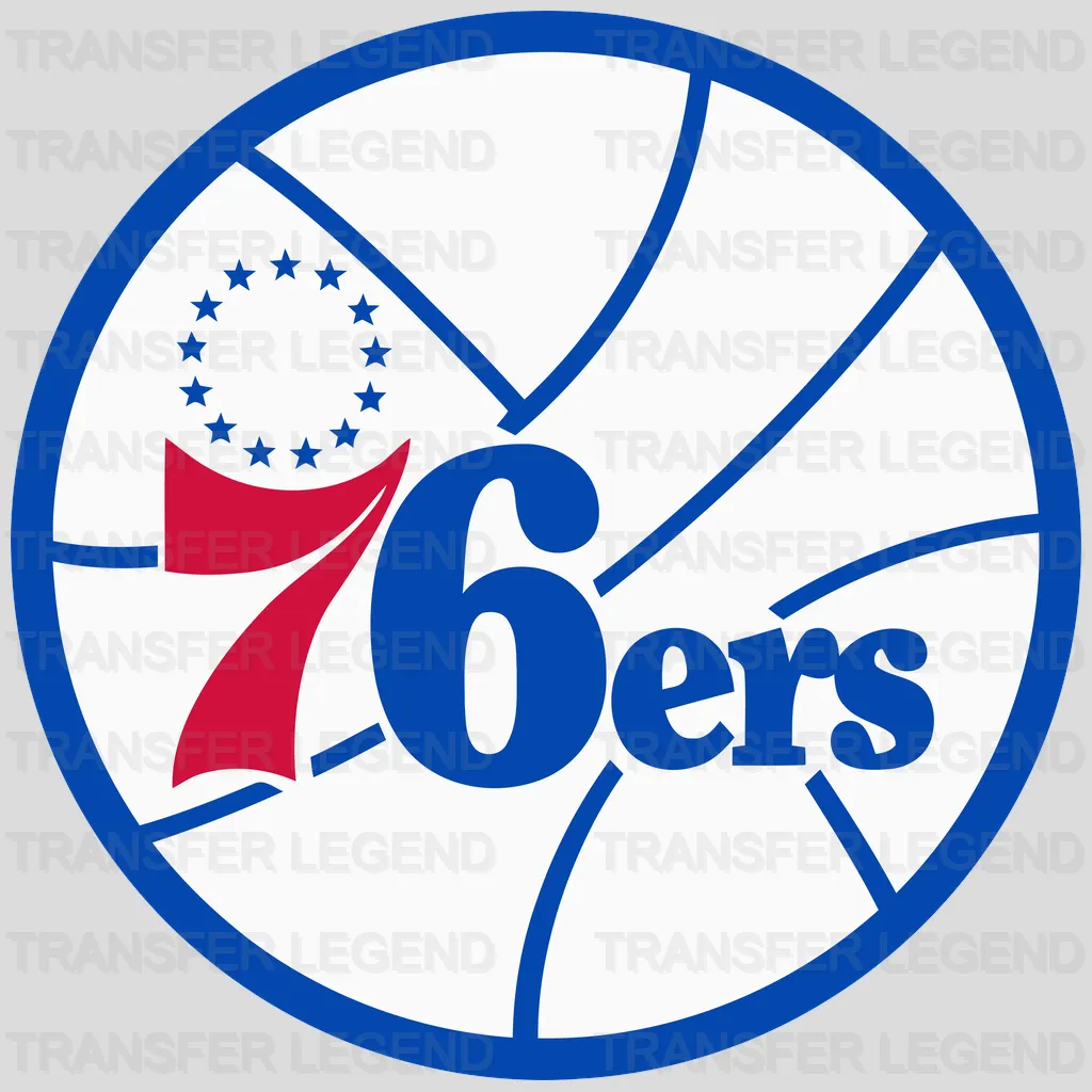 Philadelphia 76ers Primary Basketball Roundel Logo NBA Design - DTF Heat Transfer