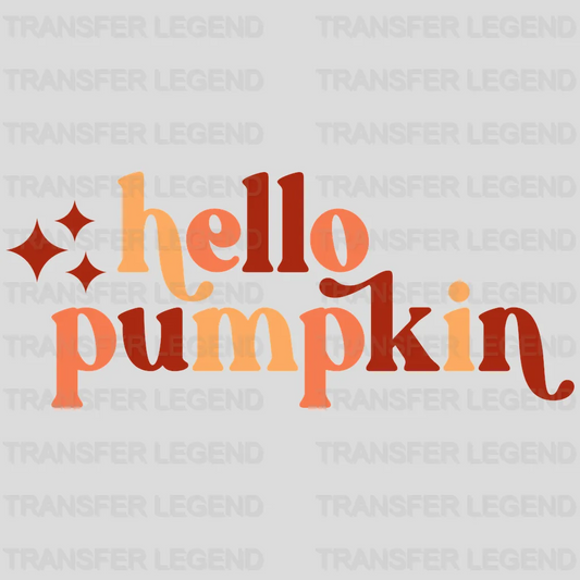 Hello Pumpkin Fall Design - DTF heat transfer - transferlegend