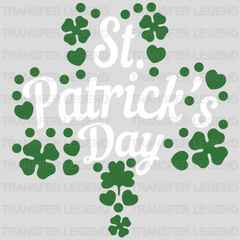 St. Patrick's Clover Leaf B&W St. Patrick's Day Design - DTF heat transfer - transferlegend