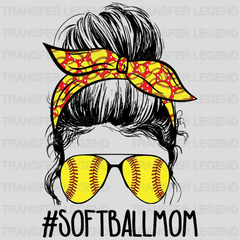 Softball Mom Messy Bun Sunglasses Headband - Funny Mom - Women Sports - Design - DTF heat transfer - transferlegend