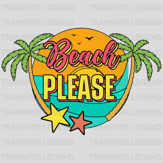 Beach Please Palm DTF Transfer - transferlegend