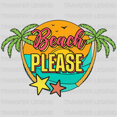 Beach Please Palm DTF Transfer - transferlegend