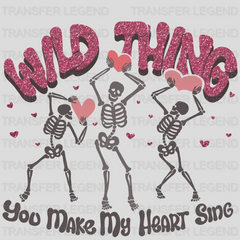 Wild Thing You Make My Heart Sing Valentine's Day Design - DTF heat transfer - transferlegend