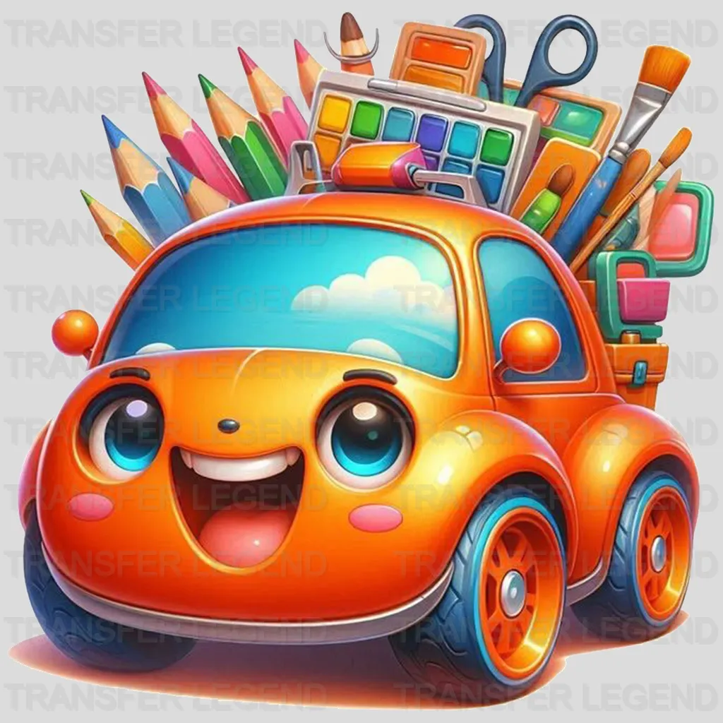 Small Orange Car  Disney Designs - DTF Heat Transfers