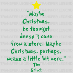 Christmas Tree Grinch Design - DTF heat transfer - transferlegend