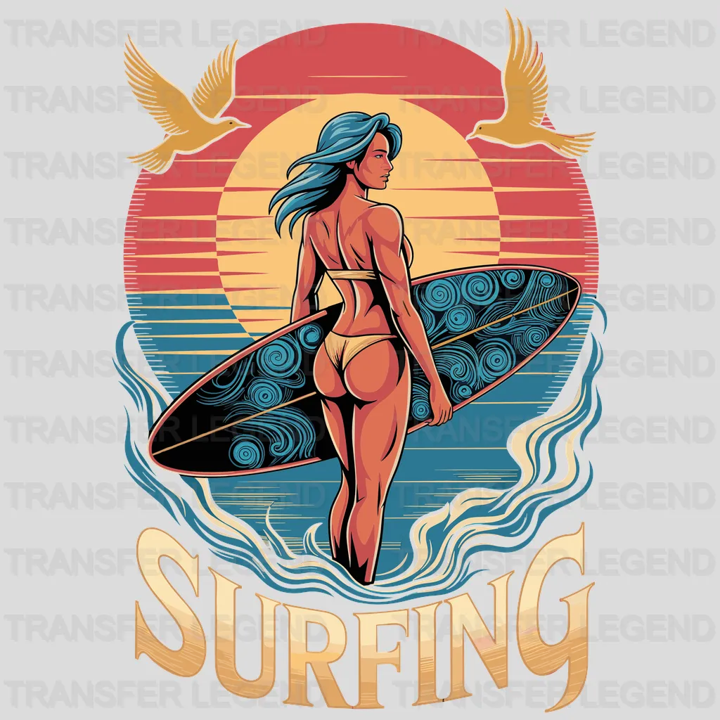 Beauty Surfing Design - DTF Heat Transfers - transferlegend
