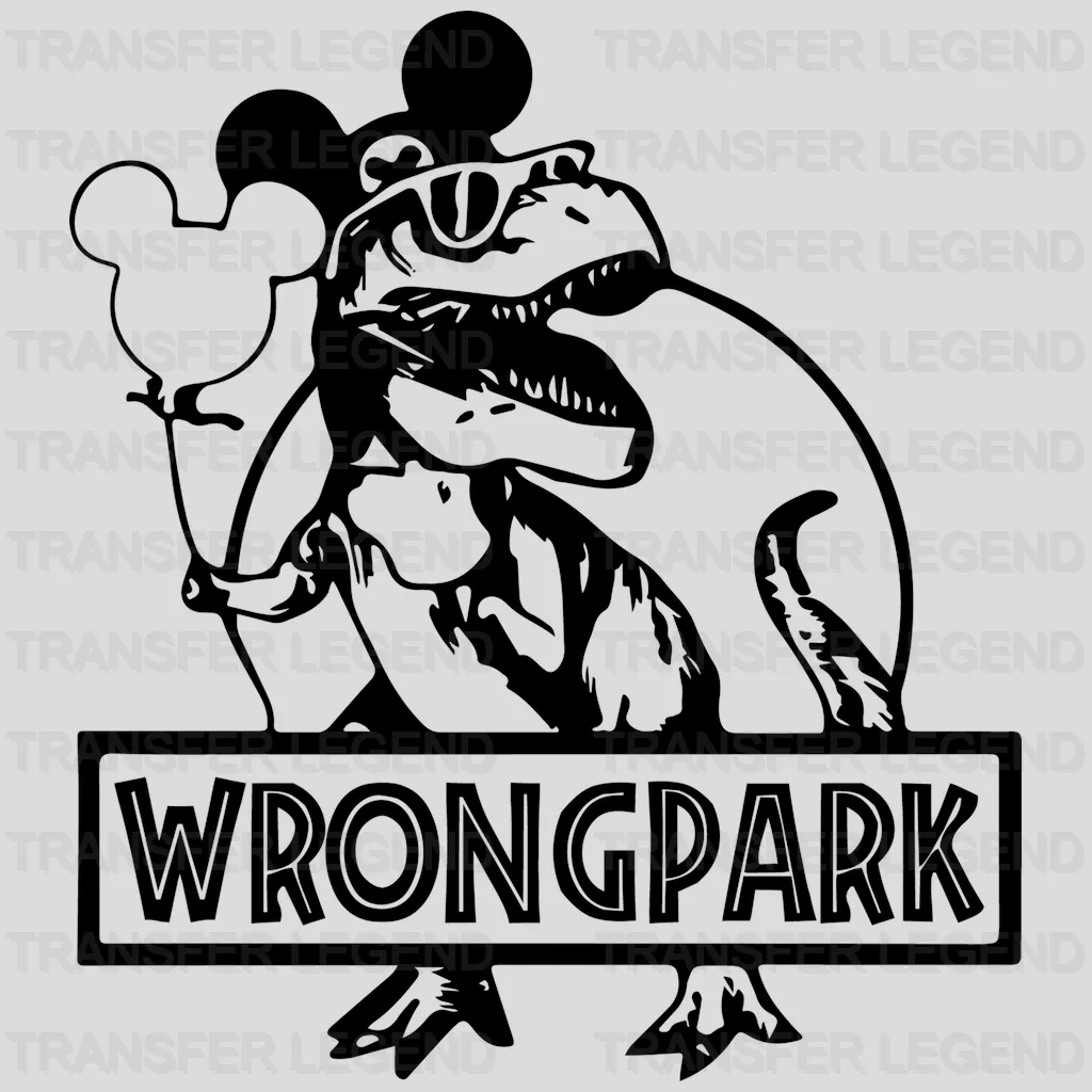 WrongPark Dinosaur Design - DTF heat transfer - transferlegend