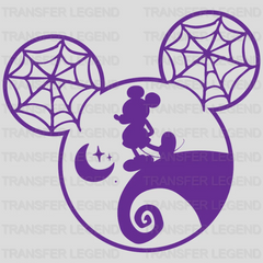 Halloween Mickey Head Spider Wep Design - DTF heat transfer - transferlegend