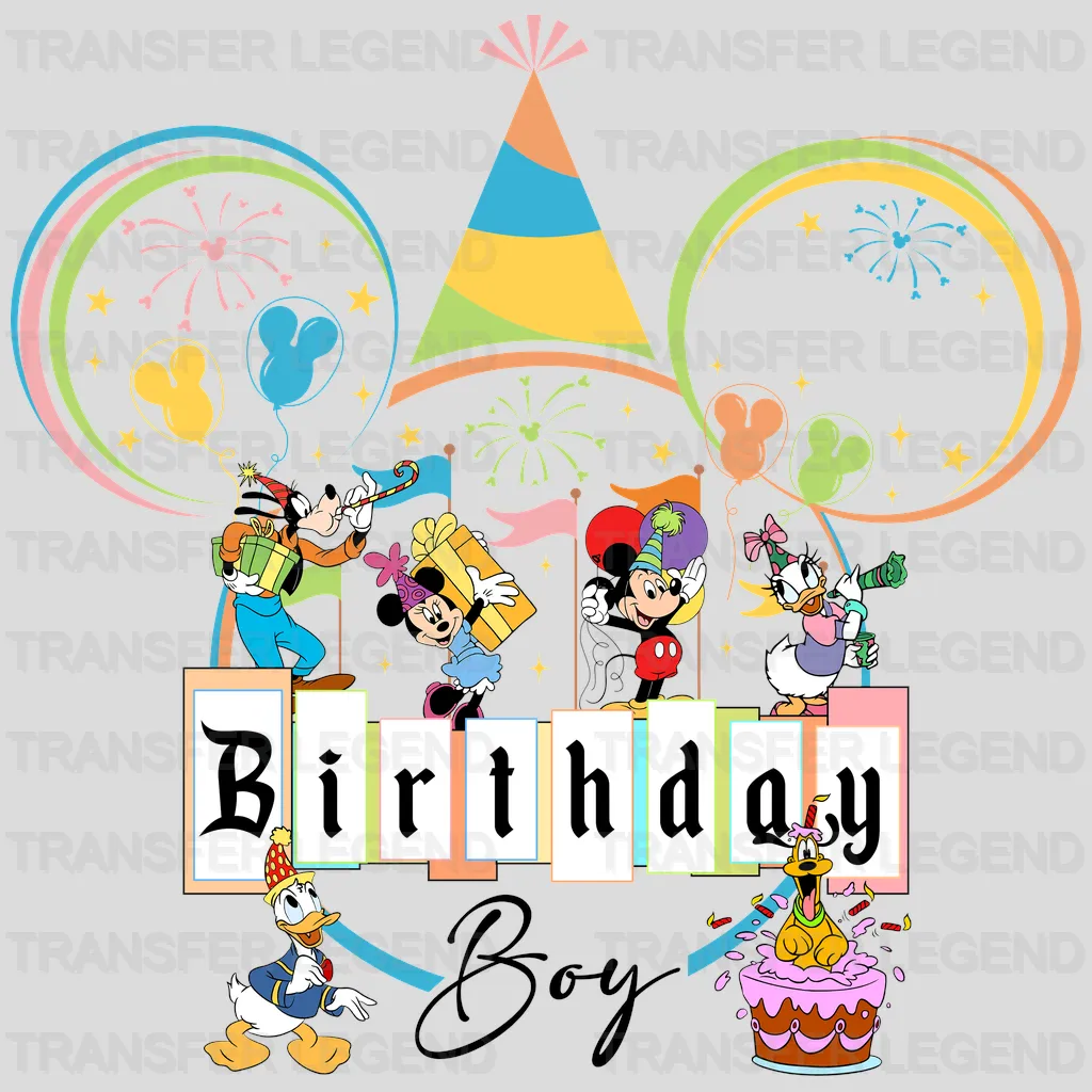 Birthday Boy Disney Designs - DTF Heat Transfers