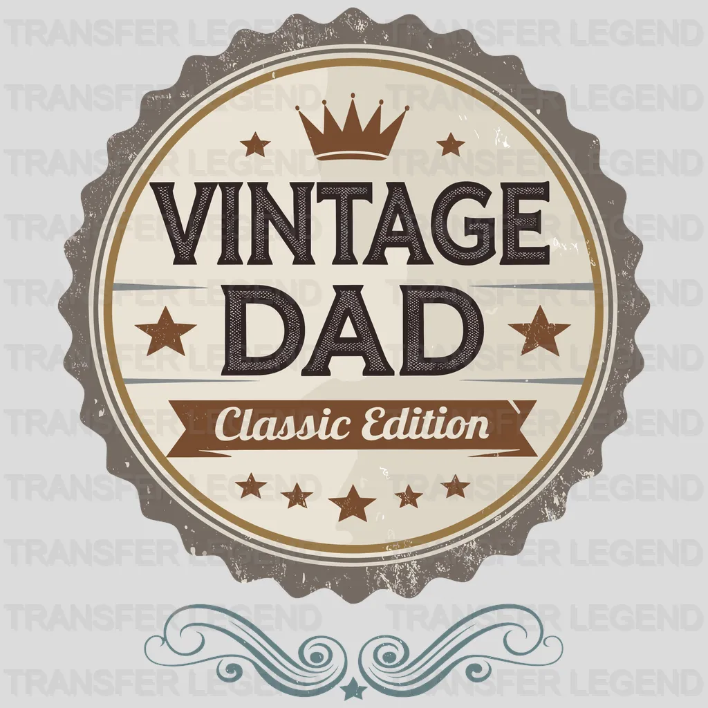 Vintage Dad Fathers Day Design - DTF Heat Transfers - transferlegend