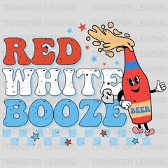 Red White & Booze Beer DTF Transfer - transferlegend