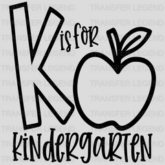 K Is For Kindergarten 100 Days Of School Design - DTF heat transfer - transferlegend