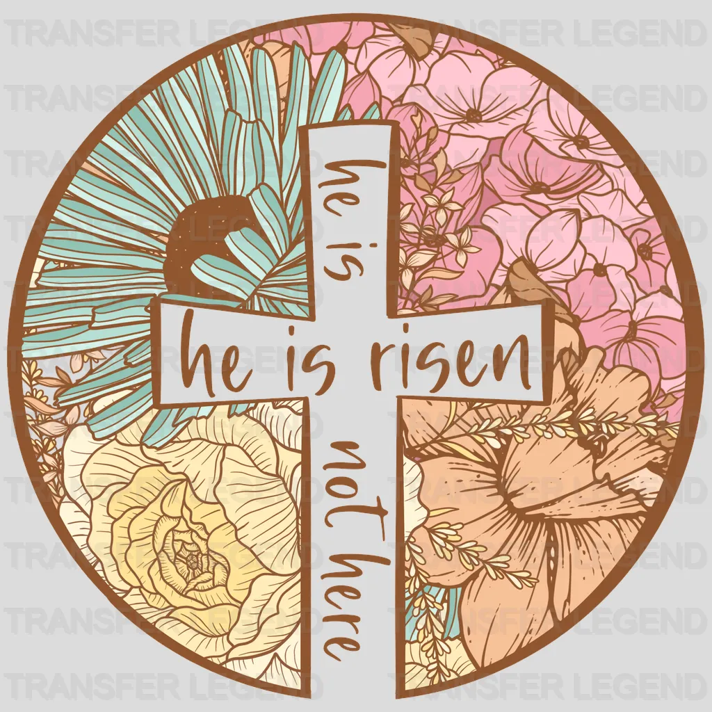 Easter He Is Risen He Is Not Here Design - DTF heat transfer - transferlegend