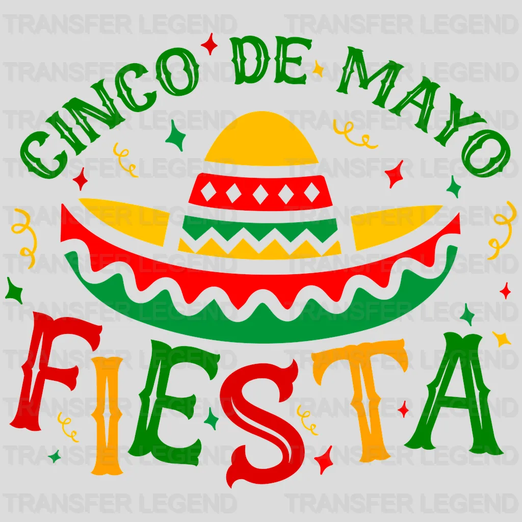 Cinco De Mayo Fiesta - Cinco De Mayo DTF heat transfer - transferlegend