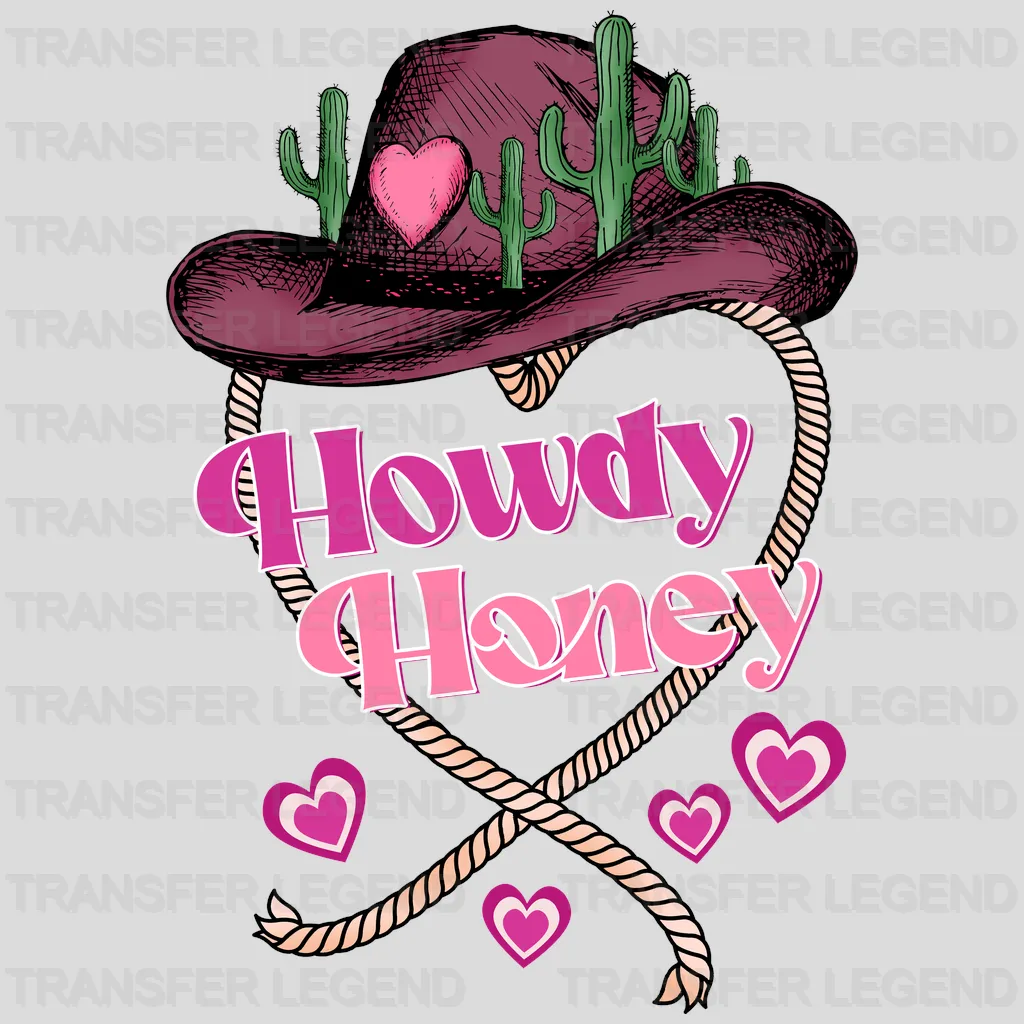 HOWDY HONEY CACTUS HAT - DTF heat transfer - transferlegend