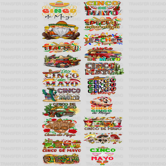 Cinco De Mayo Premade Gang sheet - 20 PCS 10 INCH (Bundle 1) - transferlegend