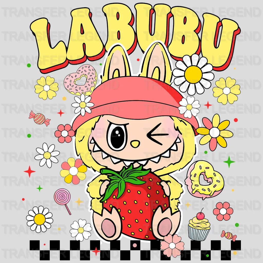 Strawberry Labubu Design - DTF Heat Transfers