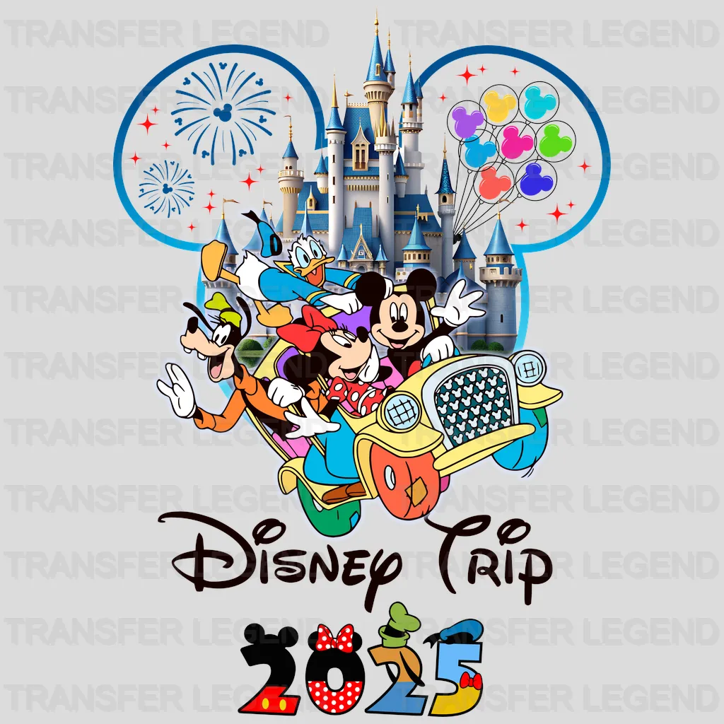 Mickey&Minnie Road Trip Cartoon Designs - DTF Heat Transfer - transferlegend