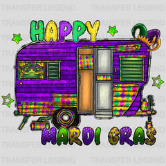 Caravan Mardi Gras Design- Mardi Gras DTF heat transfer - transferlegend