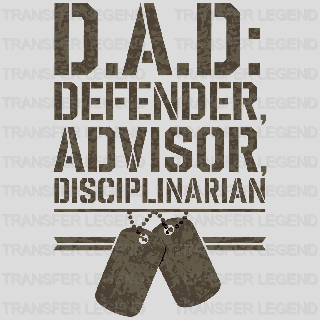Dad Defender Fathers Day Design - DTF Heat Transfers - transferlegend
